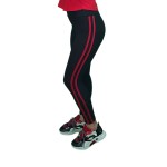 Colanti sport, culoare negru, model cu linie rosie 